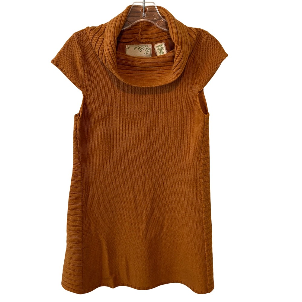 Sparrow Women's Pumpkin Colored Wool Silk‎ Blend Tunic Sweater in Size M